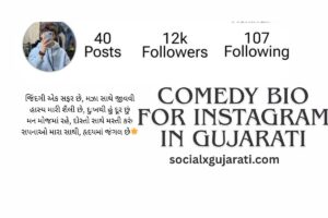 Comedy Bio For Instagram In Gujarati