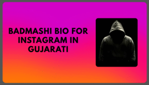 Best Badmashi Bio For Instagram in Gujarati | Attitude Badmashi Bio