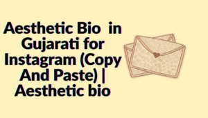 Read more about the article 500+ Best Aesthetic Bio for Instagram in Gujarati (Copy And Paste) | Aesthetic bio