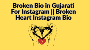 Read more about the article 1200+ Best Broken Bio For Instagram in Gujarati || Broken Heart Instagram Bio
